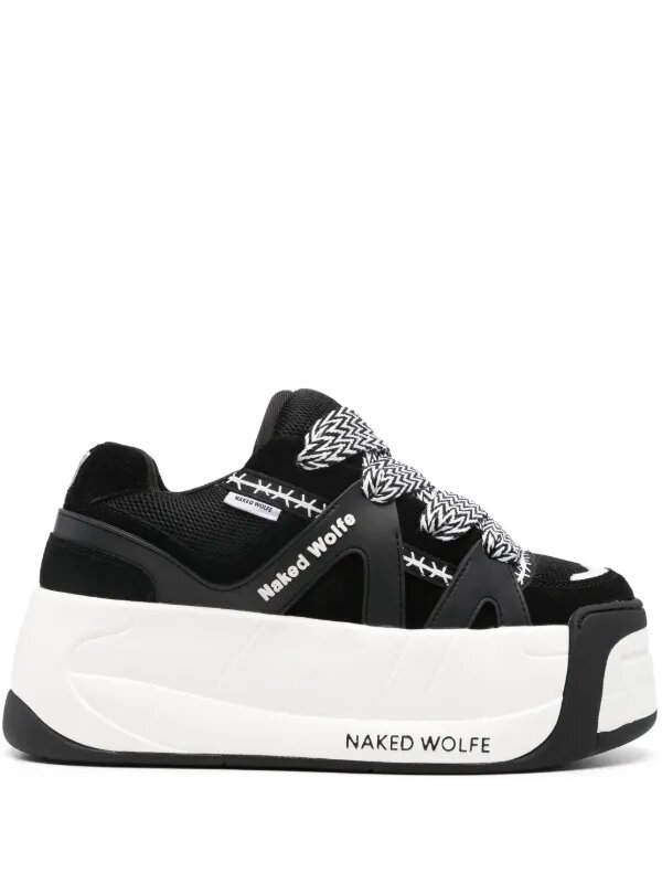 Sliders leather platform sneakers