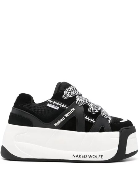 Sliders leather platform sneakers