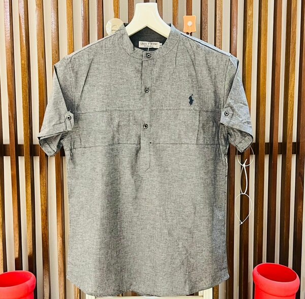 Short-sleeves Linen Shirt