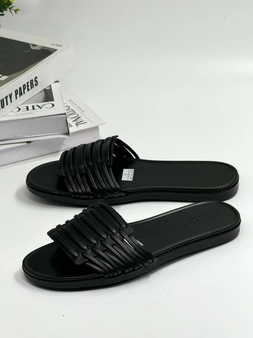 Leather slippers