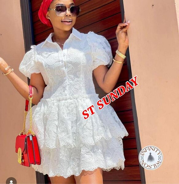 Lace straight dress