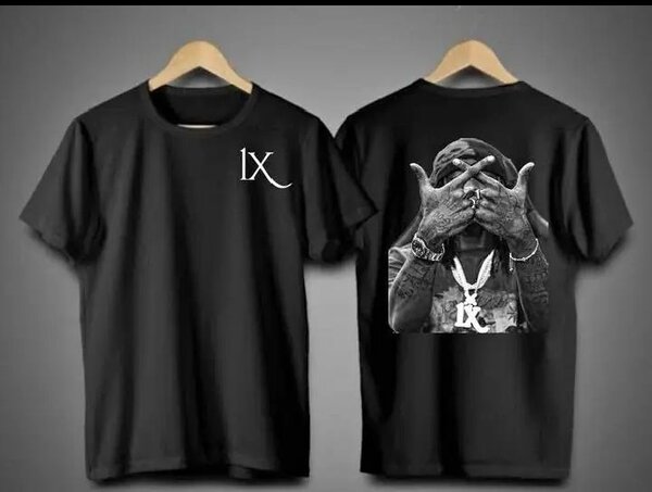 T-shirt noir unisexe ( 1X)