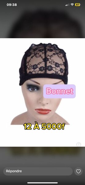Bonnet en dentelle élégant