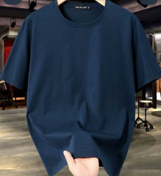 T-shirt en coton bleu