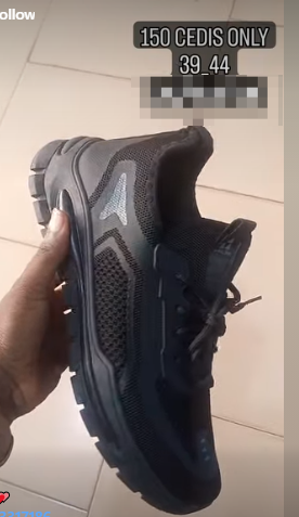 black sneakers