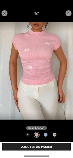 Top ajusté rose chic