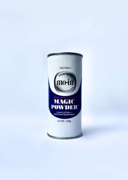 Mo-in magic shaving powder
