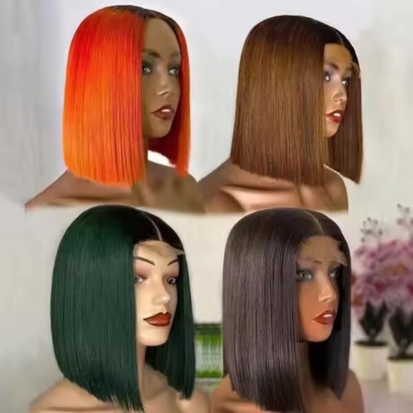 2*6 4*4 13*6 Vietnamese Bone Straight SDD Bob Wig Factory Wh