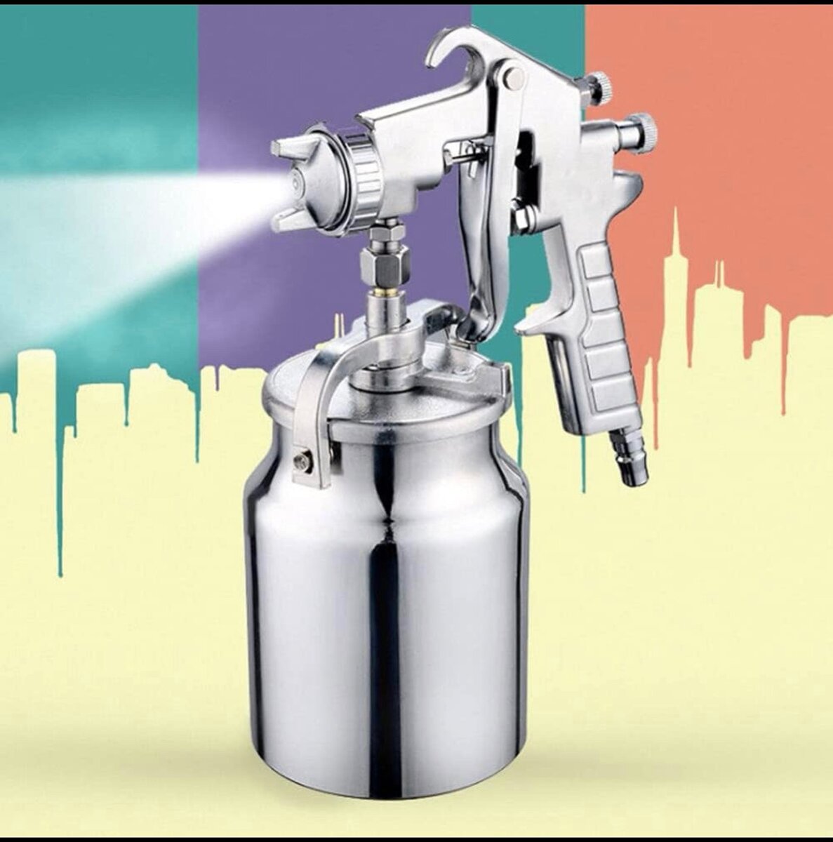 Spray Paint Gun Pulvérisateurs de Peinture 1000Ml 1.8 Pistol