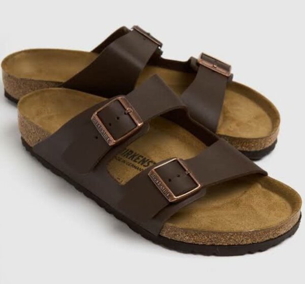 Sandales Confort en Cuir Marron
