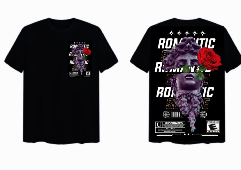 T-shirt graphique moderne