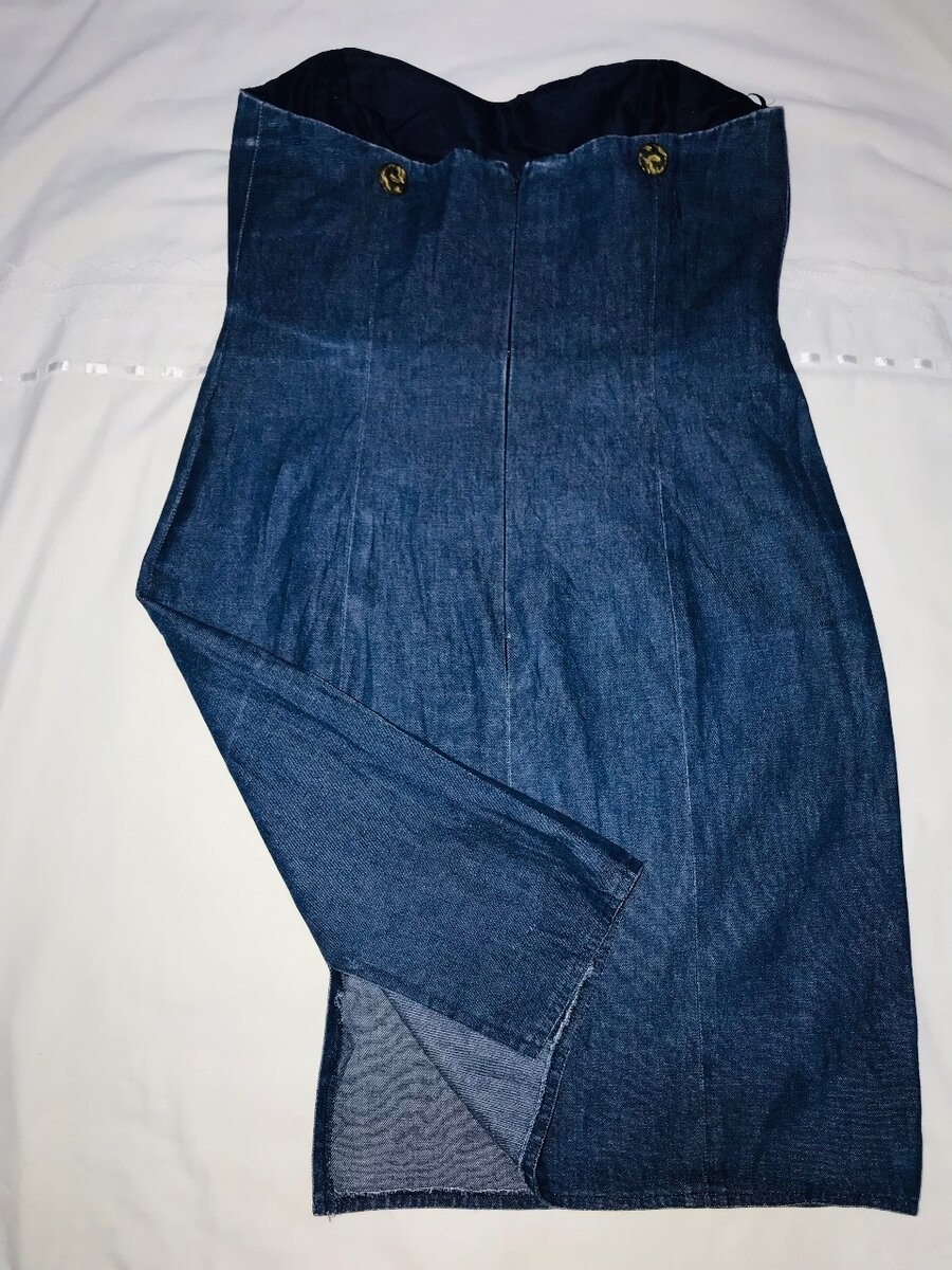 Denim tube dress
