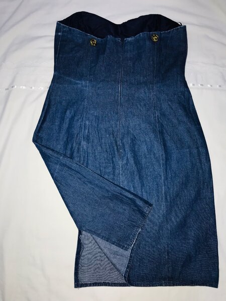 Denim tube dress