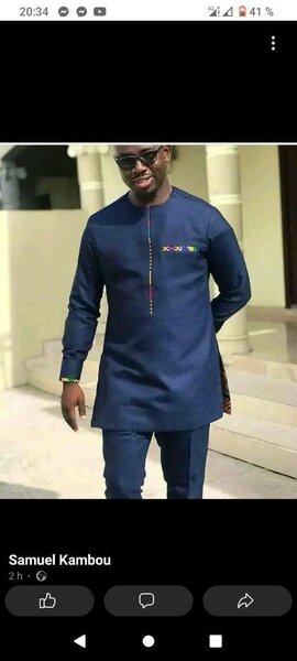 Tunique manches longues homme bleu marine