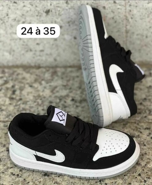 Baskets enfants noir et blanc