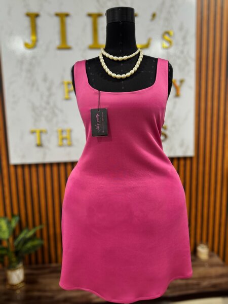Sleek pink dress