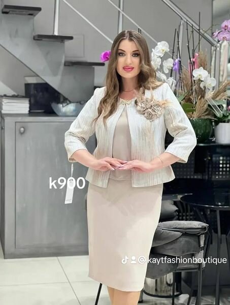Office suit beige