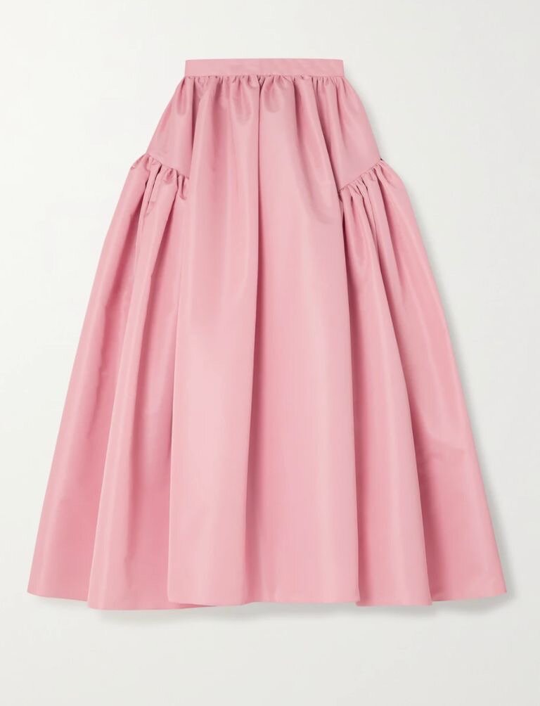 Satin peplum skirt