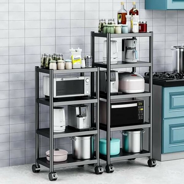 Étagère de rangement de cuisine Chariot micro-ondes 
