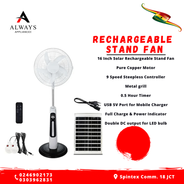 Solar Rechargeable Fan