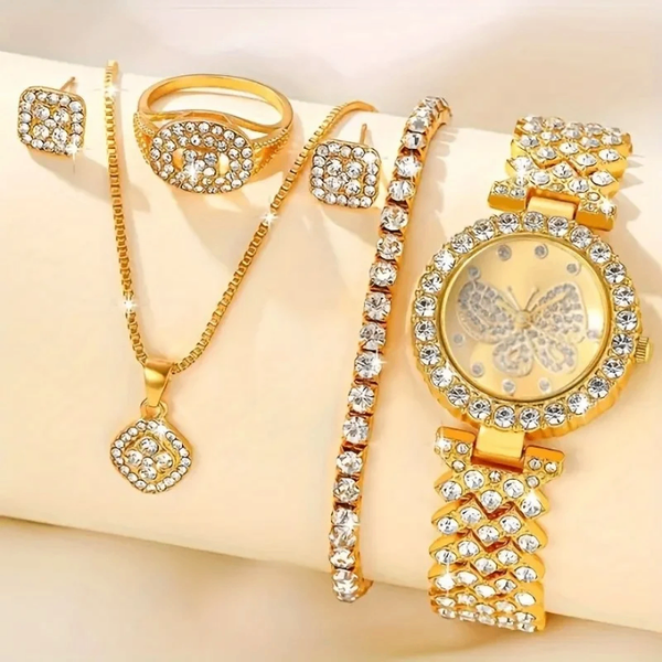 Ensemble Bijoux Doré Éclatant
