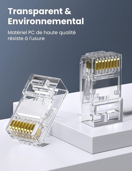 Lot de 10  Connecteurs RJ45 Ethernet Réseau