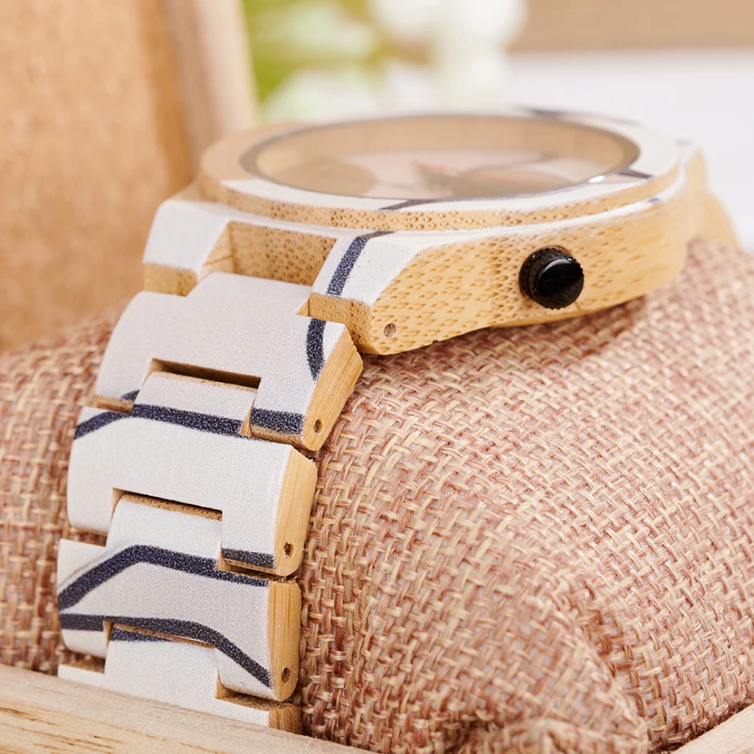 Montre en bois design élégant