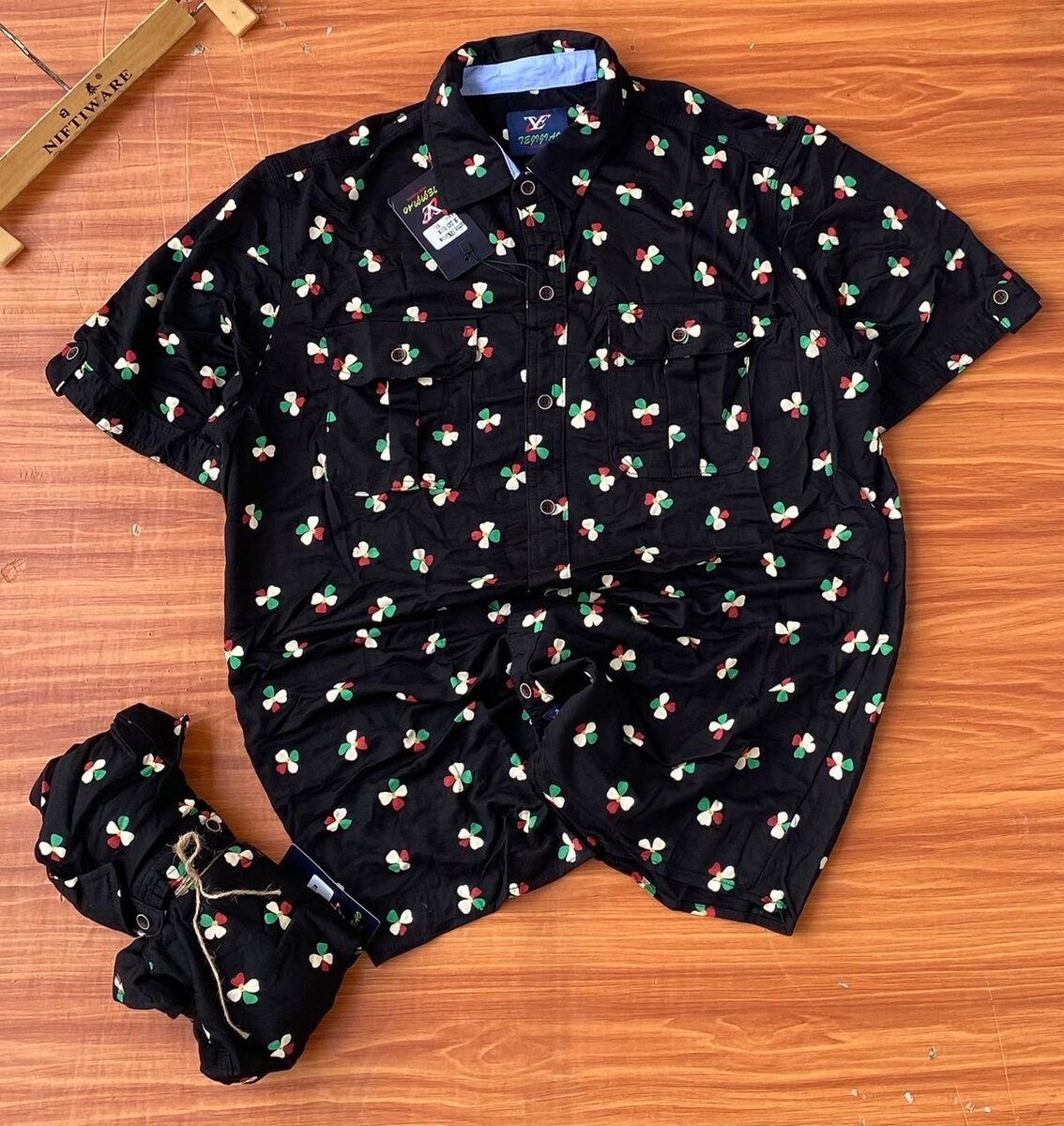 FOLDED FLOWER SHIRT