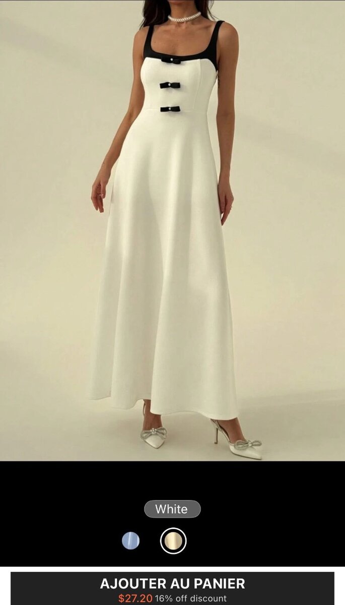 Robe Évasée Élégante Blanche