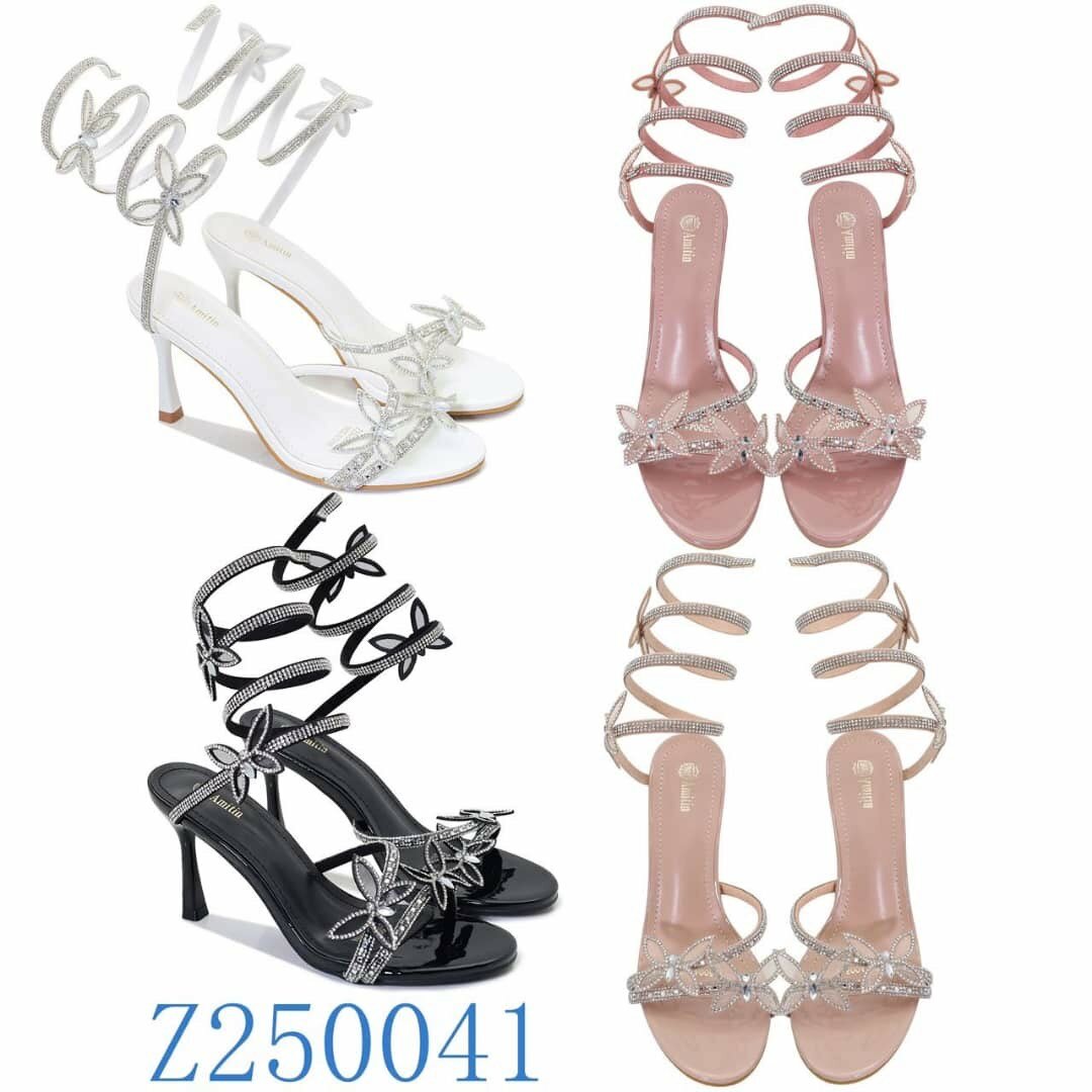 Sandales à talons strass