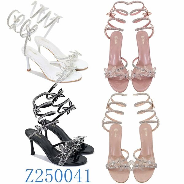 Sandales à talons strass