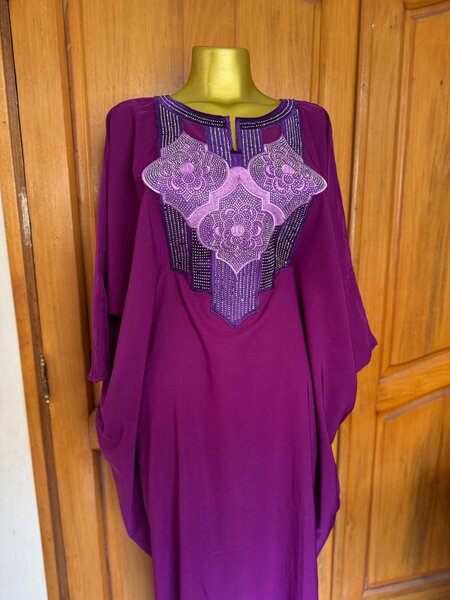 Elegant Purple Kaftan Dress