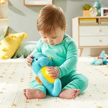 Peluche hippocampe musical 8 berceuses et melodies