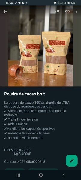 POUDRE DE CACAO