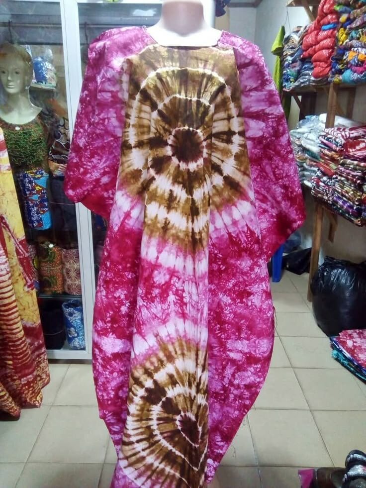 Robe caftan colorée