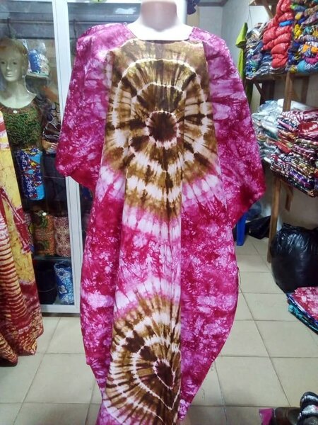 Robe caftan colorée