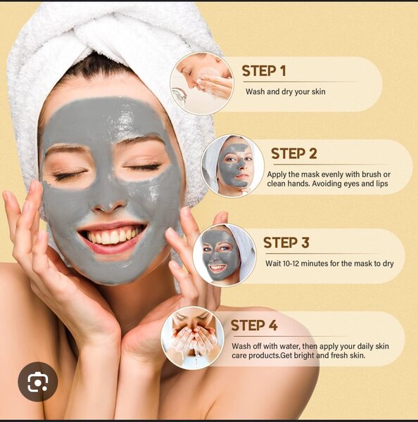 Charcoal clay mask