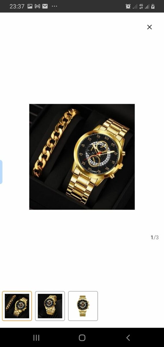 Montre homme luxe dorée