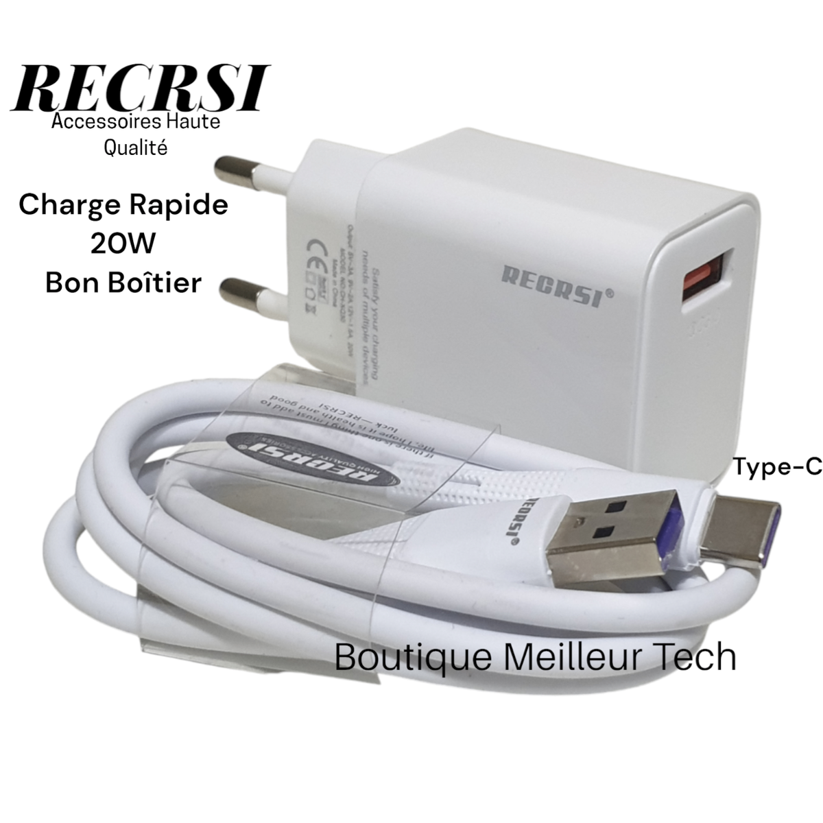 RECRSI Chargeur Rapide 20W Universelle XQ30 - Bon Boîtier