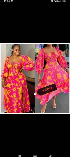 Robe longue florale féminine