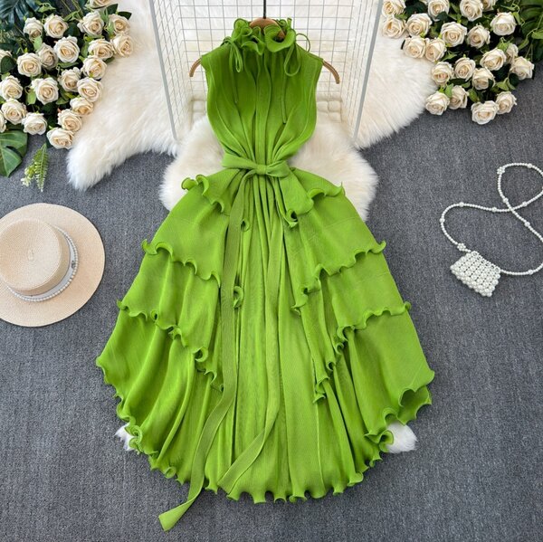Olive green dress