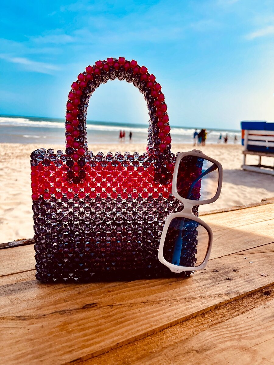 Pinky Beaded Bag