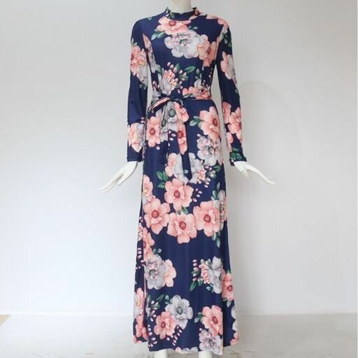 Fashion Ladies Casual Dinner Gowns - Blue