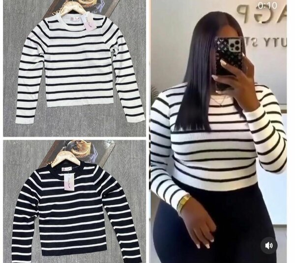 Pull rayé pour femmes
