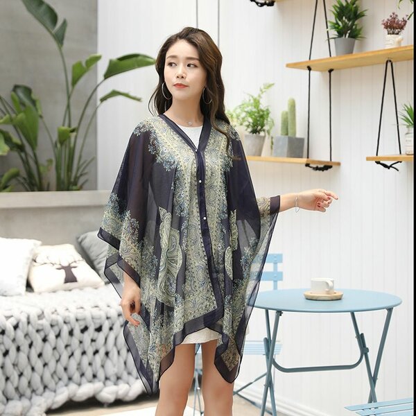 Summer Chiffon Shawl Beach Dress