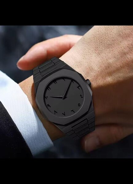 Montre Minimaliste Noire Homme