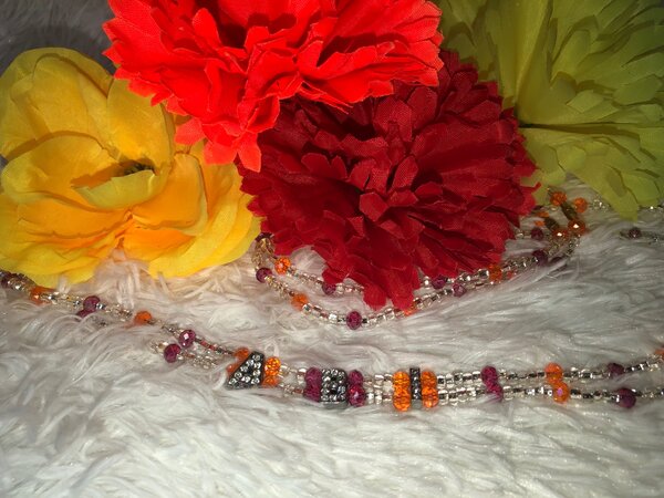 Glass waist beads