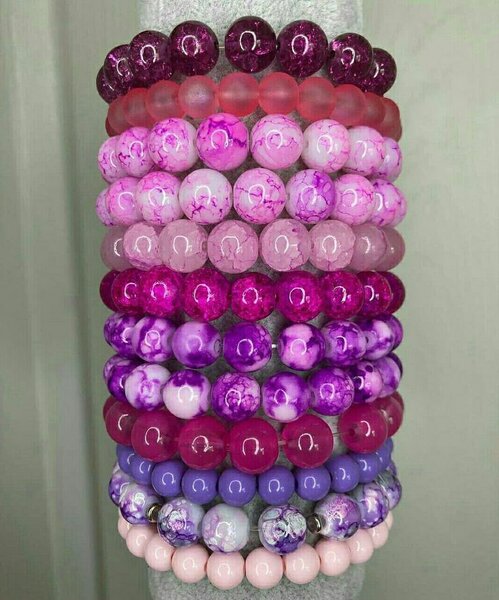 Bracelets en perles colorées