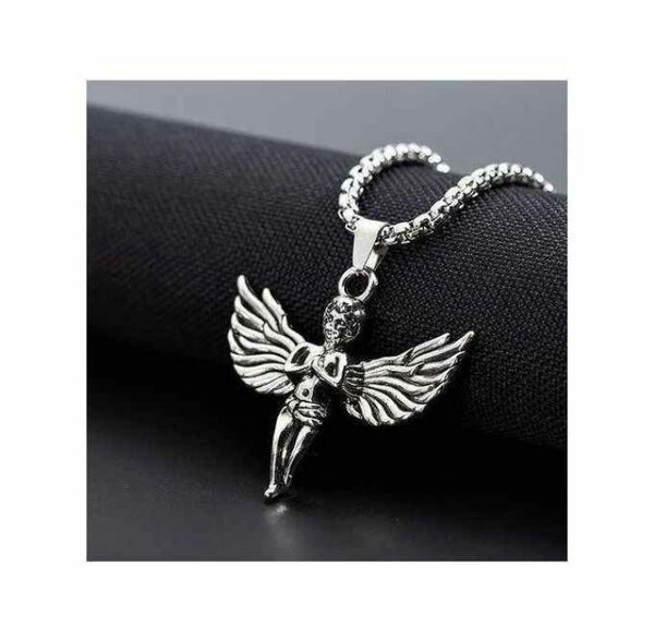 Little Angel Pendant Necklace - Silver