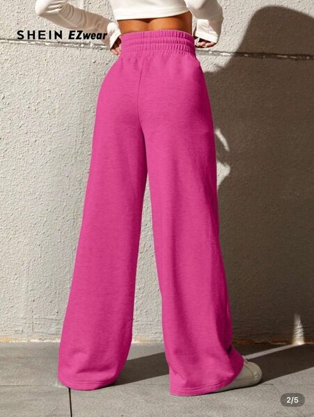 Joggings large rose femme